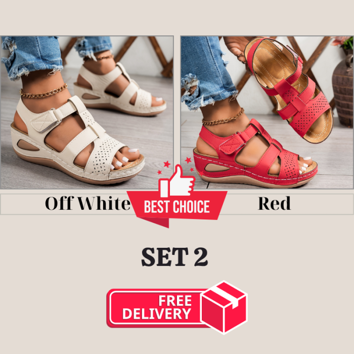 🔥Best Seller-Last Day Sale 60% OFF🔥Trendy Wedge-Heeled Sandals with a Thick Sole