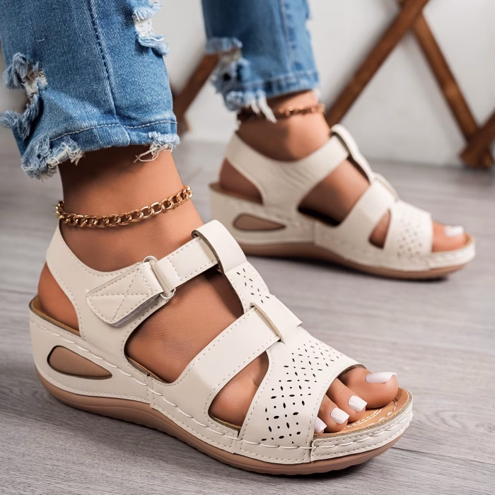 🔥Best Seller-Last Day Sale 60% OFF🔥Trendy Wedge-Heeled Sandals with a Thick Sole