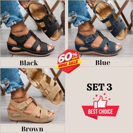 🔥Best Seller-Last Day Sale 60% OFF🔥Trendy Wedge-Heeled Sandals with a Thick Sole - Hình ảnh 20