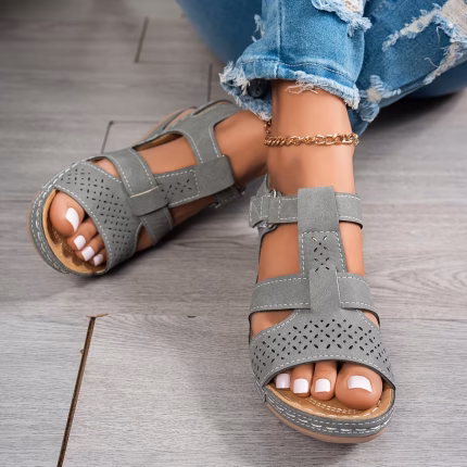 🔥Best Seller-Last Day Sale 60% OFF🔥Trendy Wedge-Heeled Sandals with a Thick Sole - Hình ảnh 6